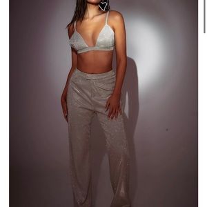 SLA The Label Gold Santorini Trousers